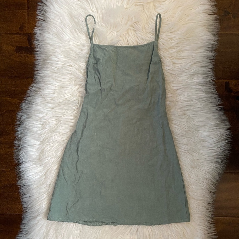 Princess Polly Sinclair Mini Dress Sage